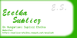 etelka suplicz business card